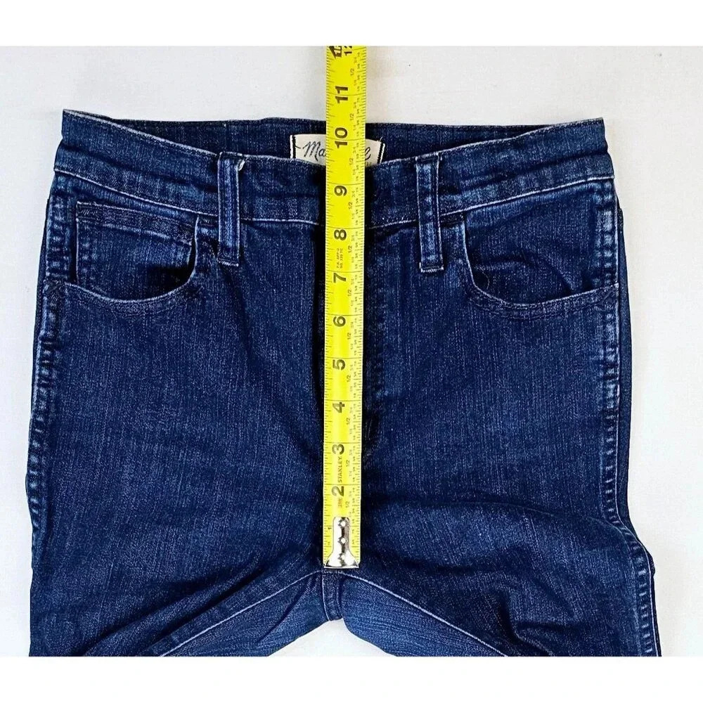 Madewell Size 26X28 Women's 10" High Rise Skinny Skinny Blue Denim Logo Jeans - Picture 3 of 11